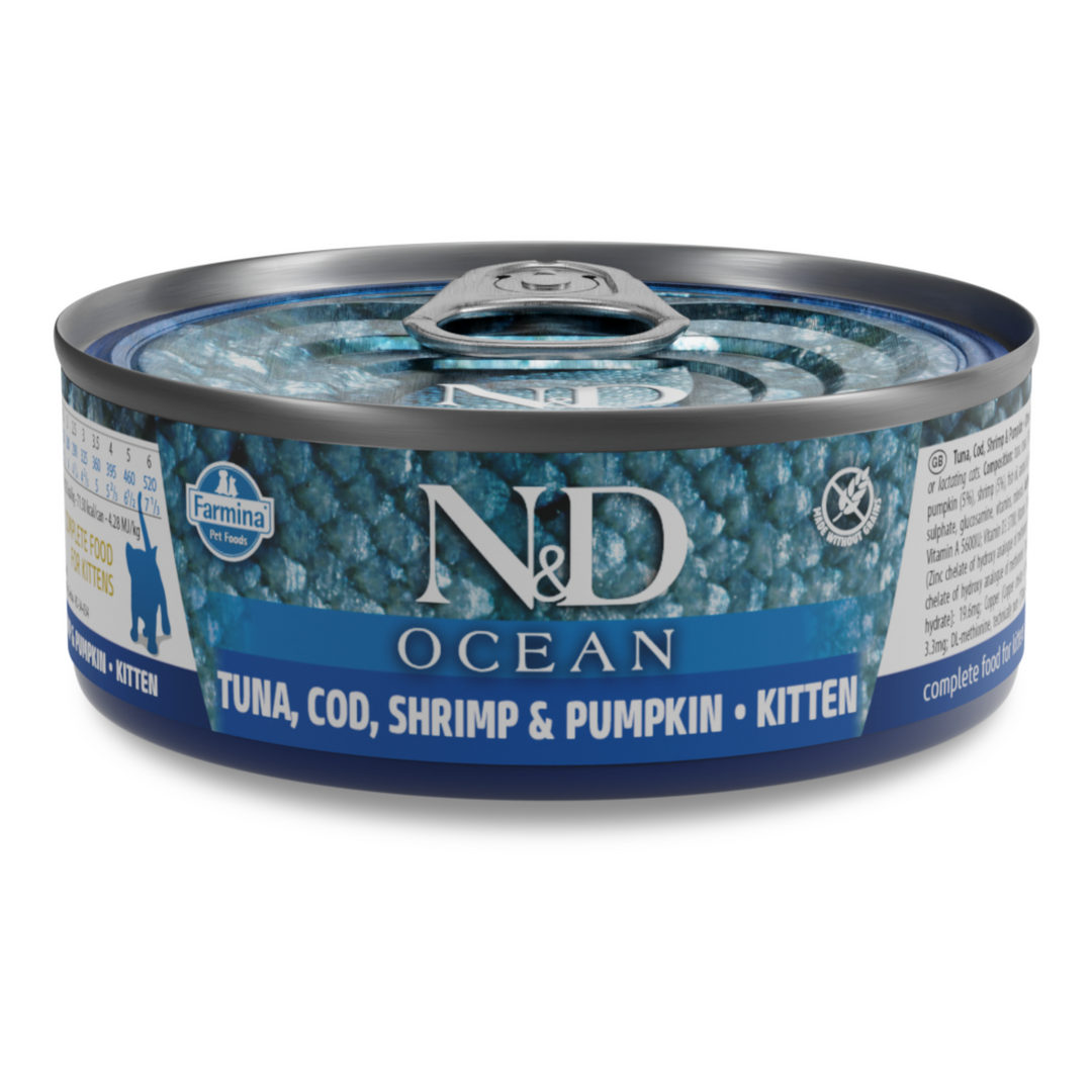 Hrana Umeda Pisici Farmina N&amp;D PND070139 | Ton, Crevete, Dovleac, 70g