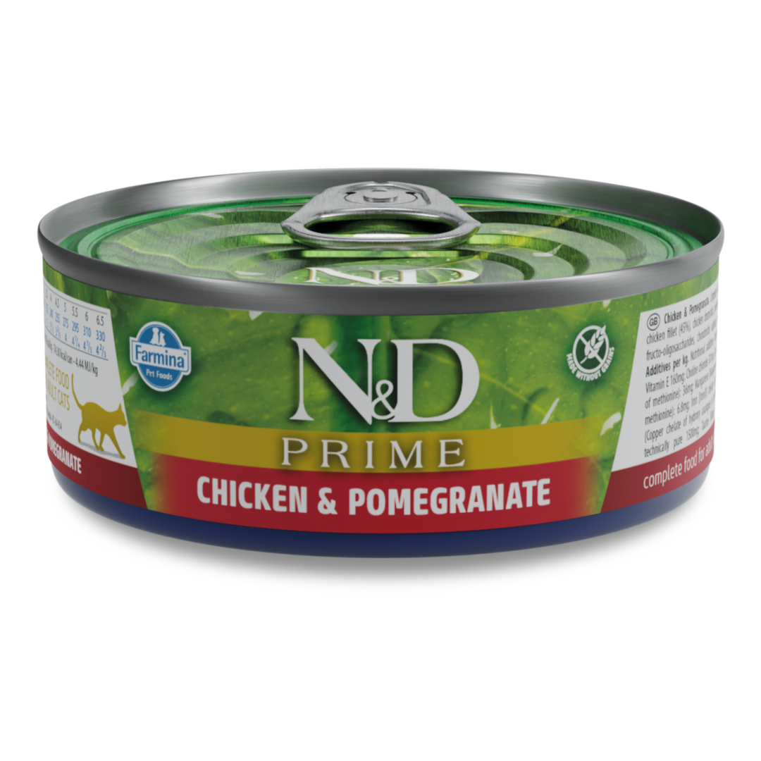 Hrană umedă pisică Farmina N&amp;D PRIME pui &amp; rodie hrană umedă 70 gr