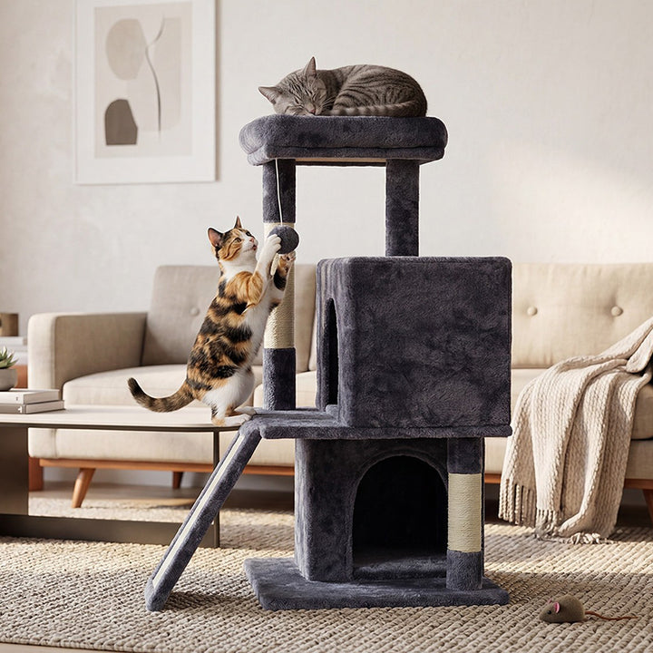 Ansamblu Joaca Pisici Rebel RA-1005 | 49x46x91cm, Casuta