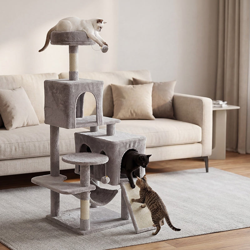 Ansamblu Joaca Pisici Rebel Animals RA-1006 | 45x45x137cm, Bej