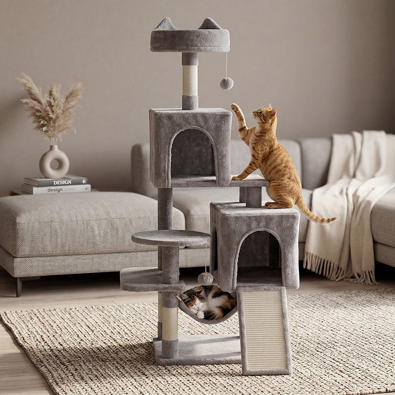 Ansamblu Joaca Pisici Rebel Animals RA-1006 | 45x45x137cm, Bej