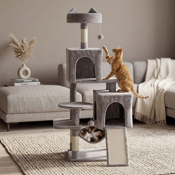 Ansamblu Joaca Pisici Rebel Animals RA-1006 | 45x45x137cm, Bej