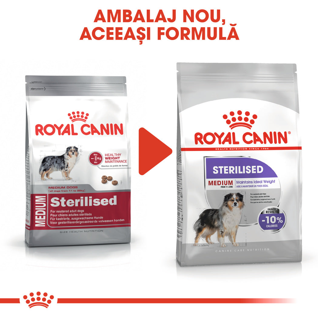 Royal Canin Medium Sterilised Adult hrana uscata caine sterilizat, 3 kg