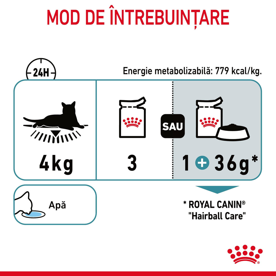 Hrana Umeda Pisici Royal Canin BC52M | Hairball, 85g