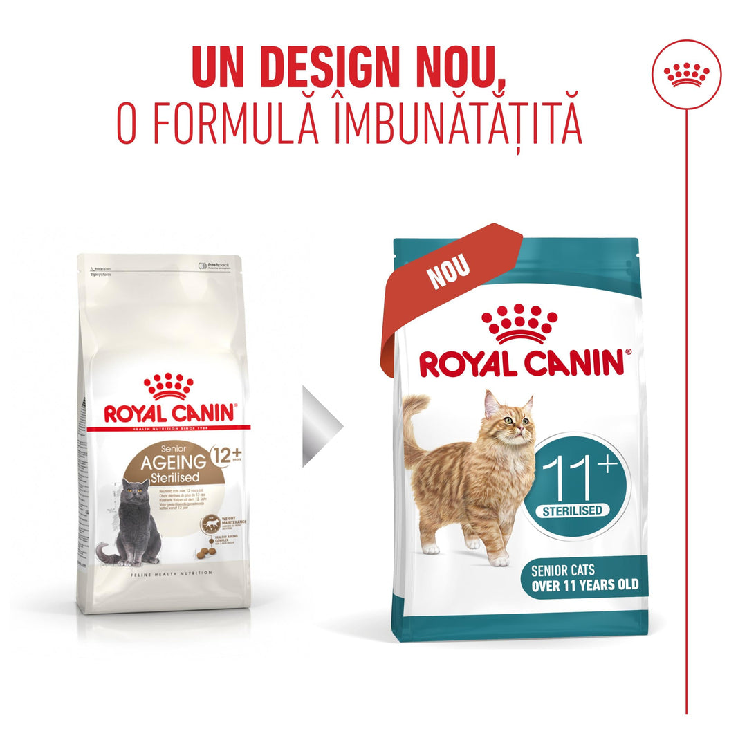 Royal Canin Ageing Sterilised 11 + hrană uscată pentru pisici senioare sterilizate, 400 g