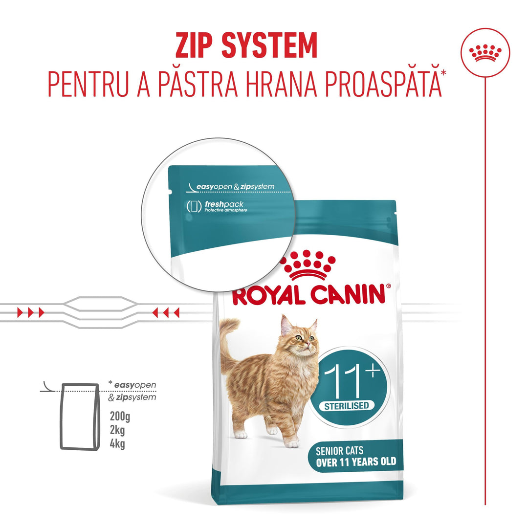 Royal Canin Ageing Sterilised 11 + hrană uscată pentru pisici senioare sterilizate, 400 g
