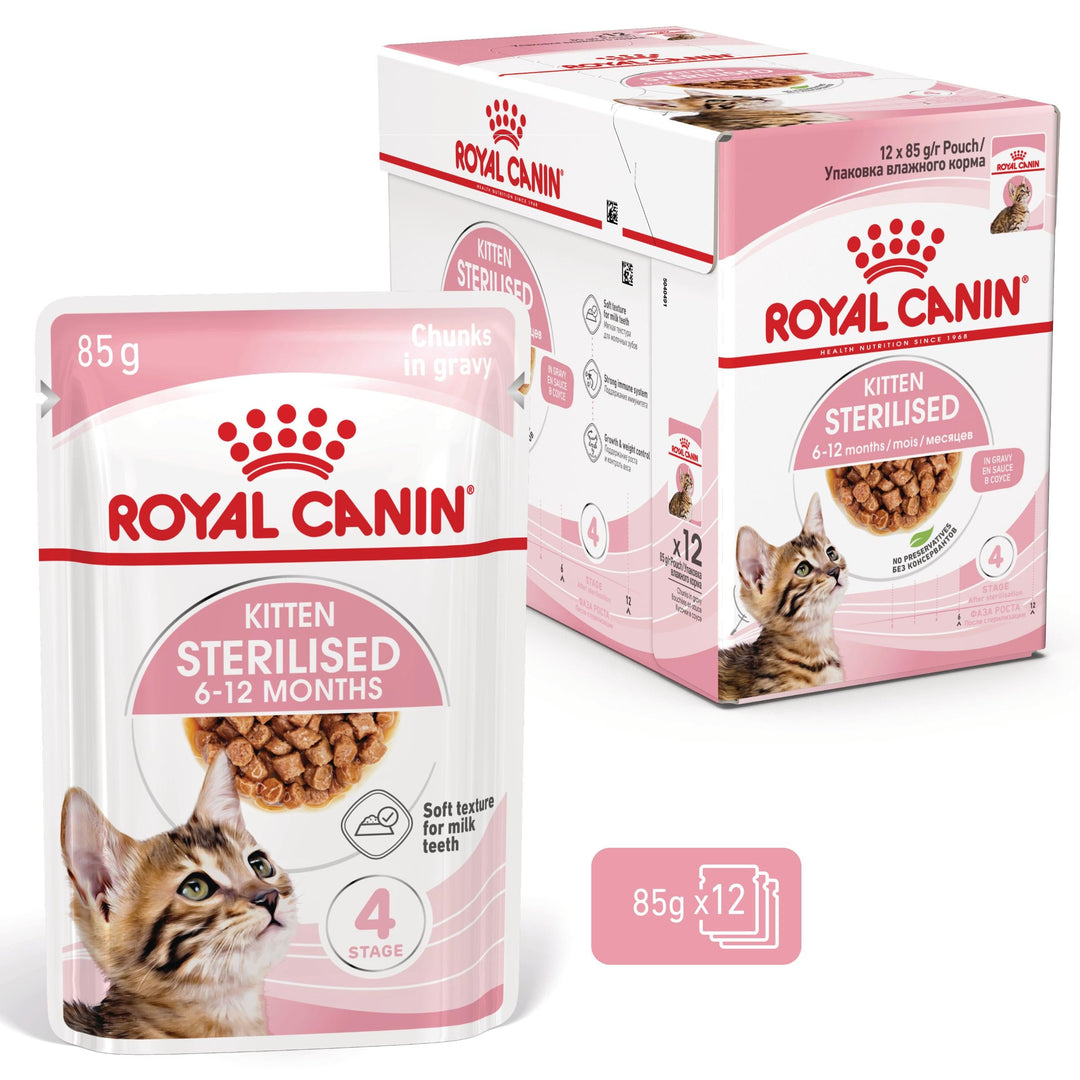 Hrana Umeda Pisici Royal Canin 307610 | Kitten, Sterilised, 12x85g