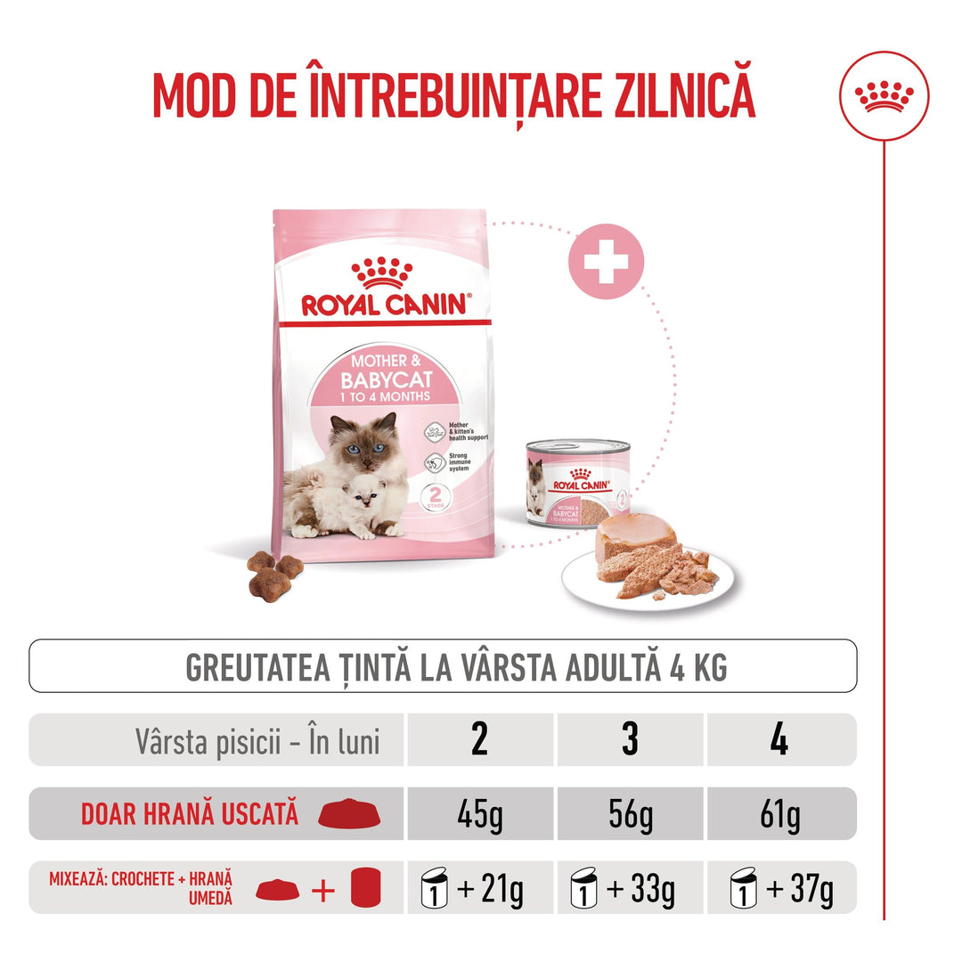 Royal Canin Mother &amp; BabyCat hrana uscata pisica, mama si puiul, 400 g