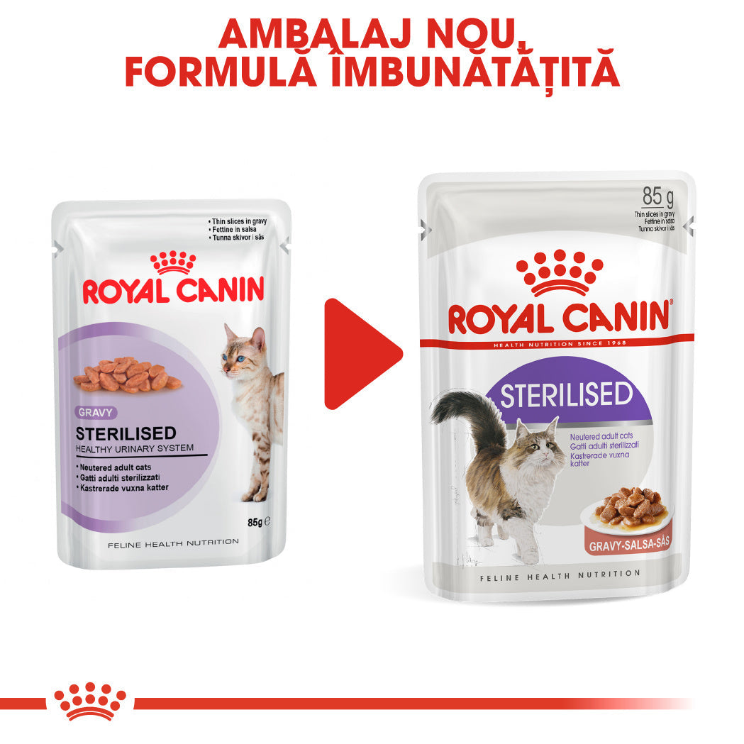 Royal Canin Sterilised Adult hrana umeda pisica sterilizata (in sos), 12 x 85 g