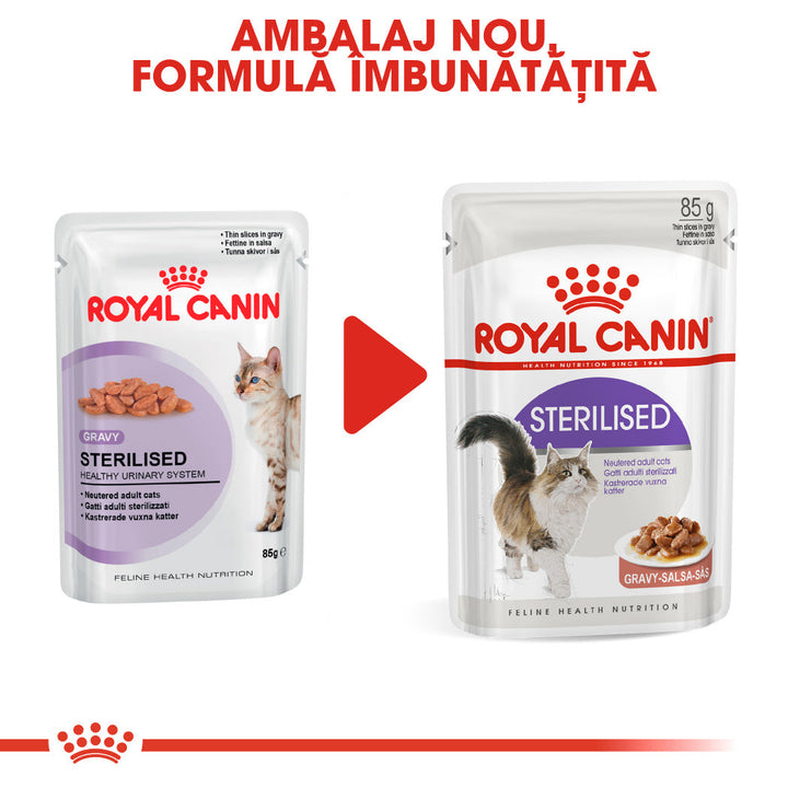 Royal Canin Sterilised Adult hrana umeda pisica sterilizata (in sos), 12 x 85 g