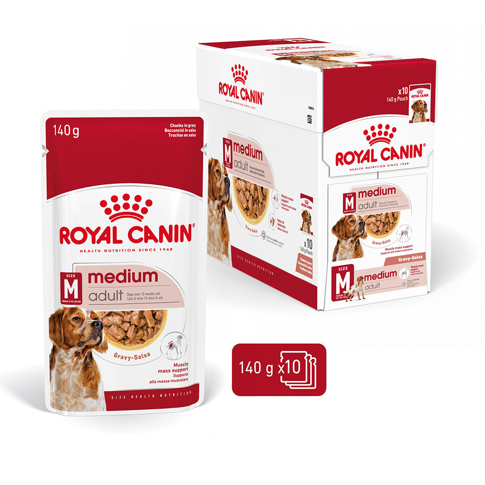 Royal Canin Medium Adult hrana umeda caine (in sos), 10 x 140 g