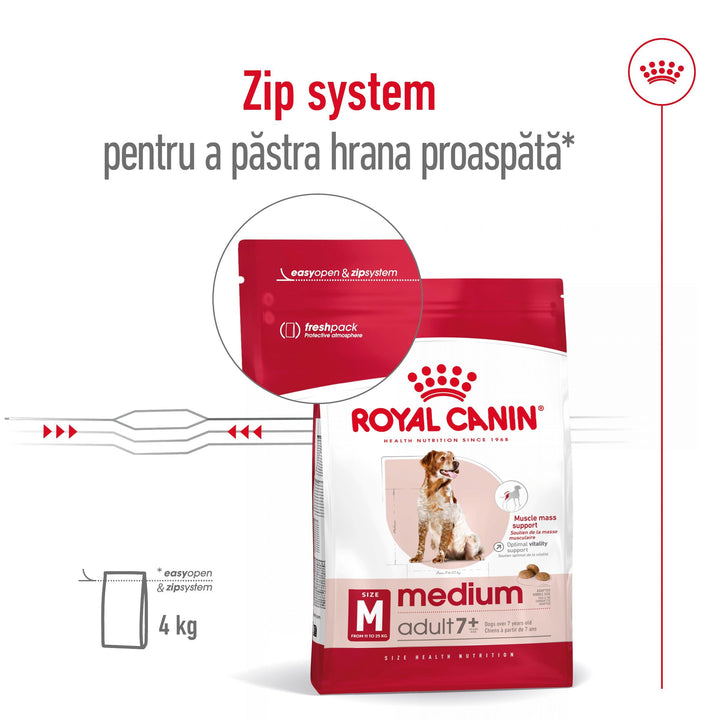 Royal Canin Medium Adult 7+ hrana uscata caine, 15 kg