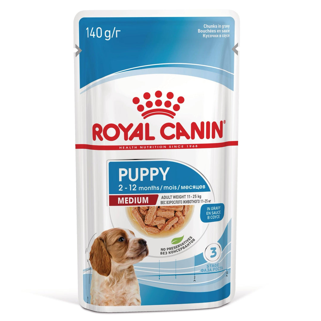 Royal Canin Medium Puppy hrana umeda caine junior (in sos), 10 x 140 g
