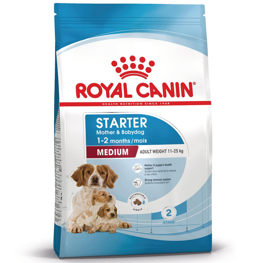 Royal Canin Medium Starter Mother &amp; Babydog, mama si puiul, hrana uscata caine, 15 kg