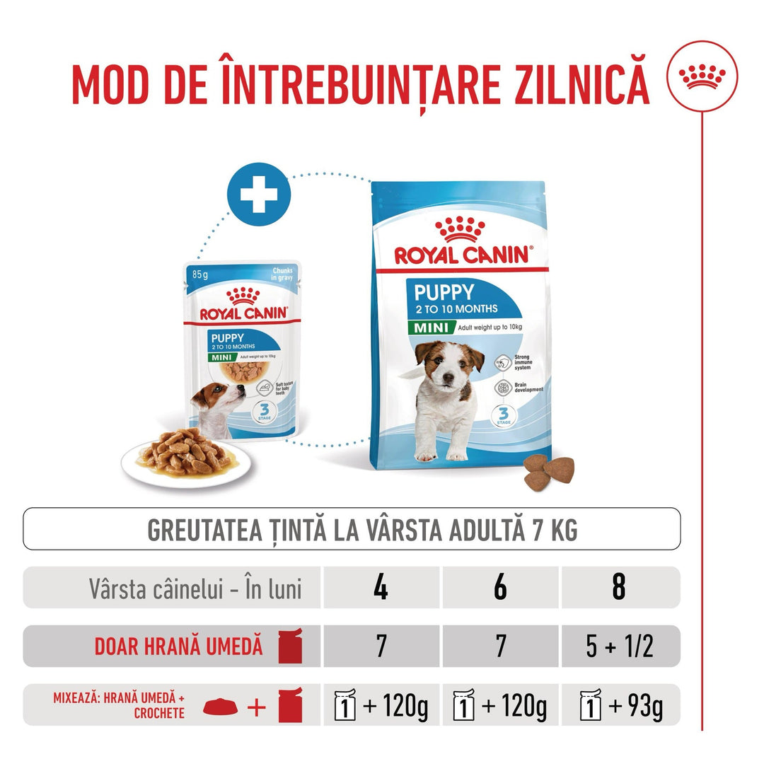 Royal Canin Mini Puppy hrana umeda caine junior (in sos), 12 x 85 g