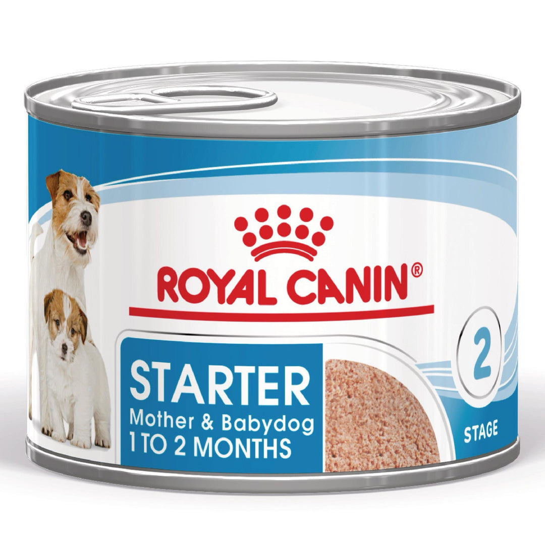 Royal Canin Starter Mousse, mama si puiul, hrana umeda caine (textura spumoasa), 195 g