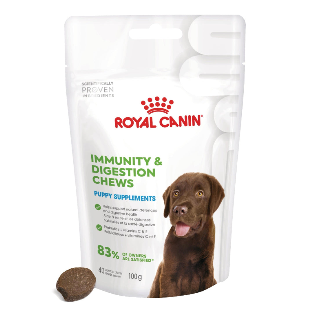 Royal Canin Immunity &amp; Digestion Chews Puppy Supplements, suplimente masticabile, 100g