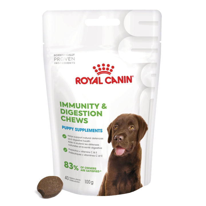 Royal Canin Immunity &amp; Digestion Chews Puppy Supplements, suplimente masticabile, 100g