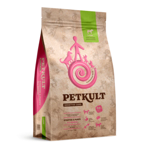 Hrana uscata pentru catei Petkult Sensitive Starter &amp; Puppy Miel si Orez 12kg