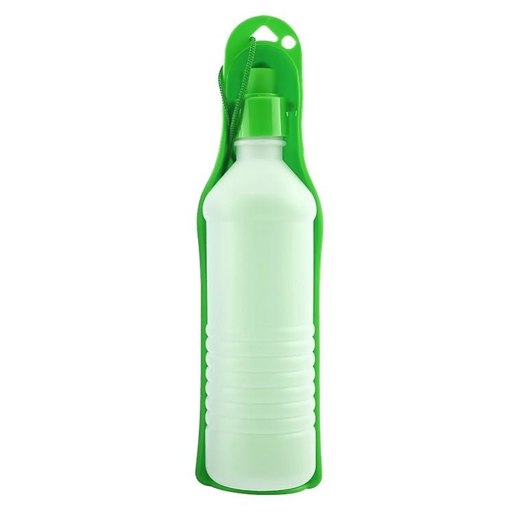 Recipient portabil apă câini 4DOG, 500ml, diverse culori, cu carabină aluminiu