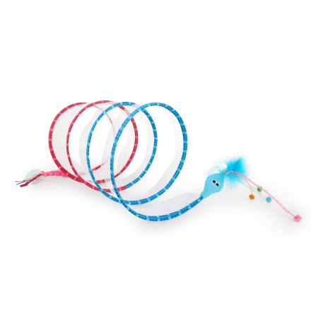 All for Paws Jucarie Tunel Spiral Roz Albastru pentru Pisici