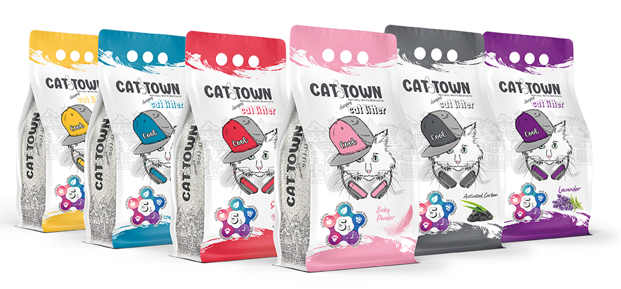 Asternut Igienic Cat Town Mango si Pepene Galben pentru Pisici 5l