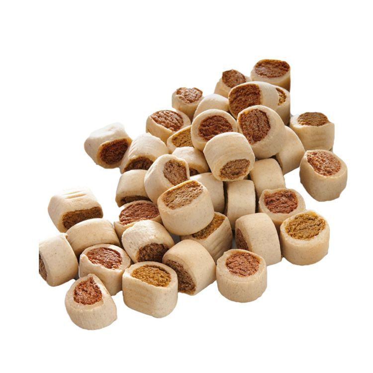 Recompense mini rulouri pentru câine adult, MERA Bakery, pui, vita, peste, 10kg