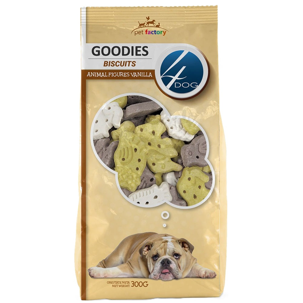 Biscuiți câini 4DOG Animal Figures | Vanilie, 300g, Forme Amuzante