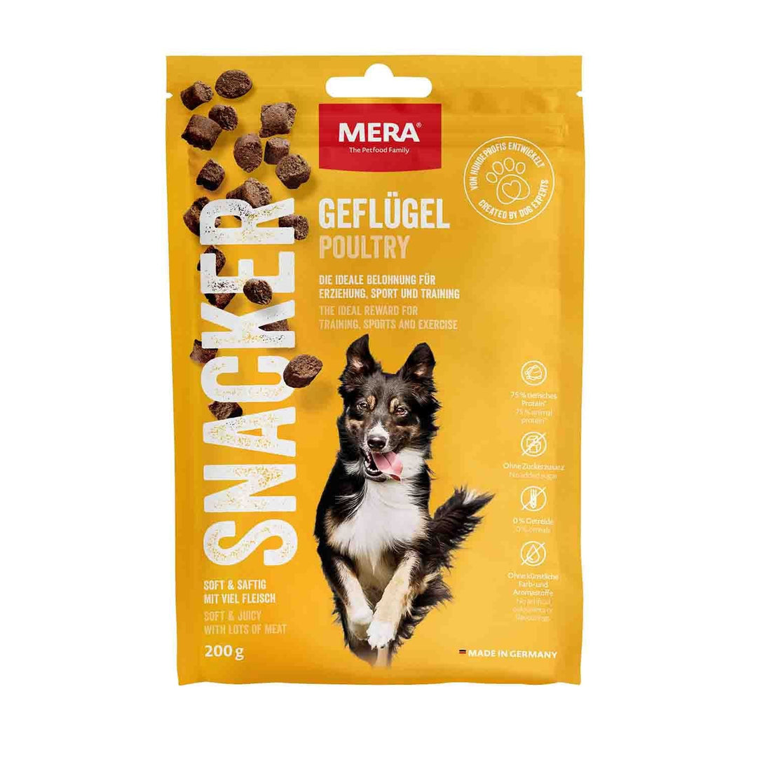 Recompense câine adult, MERA snacker, carne pasare, fără cereale, 200g