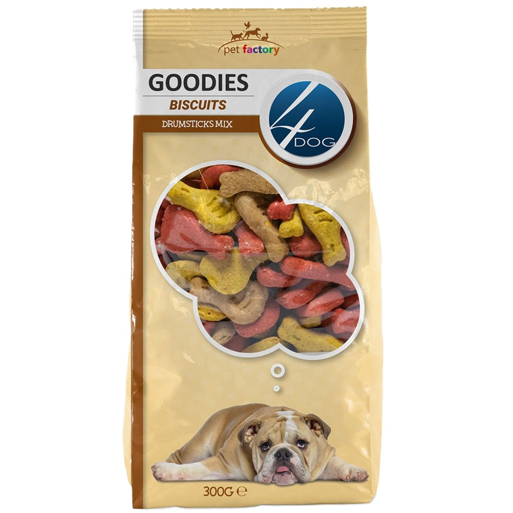 Biscuiți pentru câini 4DOG Drumsticks Mix | 300g, gusturi asortate