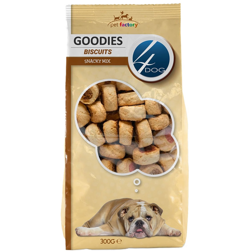 Biscuiți câini 4DOG Snacky Mix | 300g, Mix arome, Recompensă