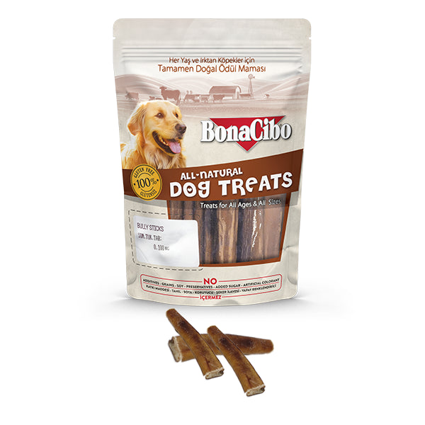 Bonacibo Dog Recompense Bully Sticks cu Penis de Vita Uscat 100 Gr
