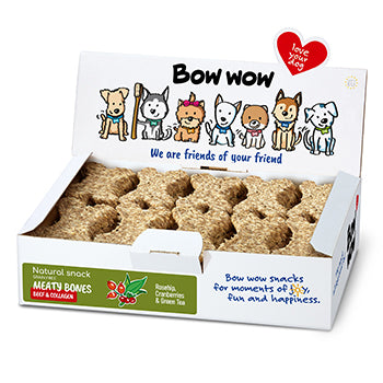 Bow Wow Recompense pentru caini os natural cu vita si colagen 30 bucati box