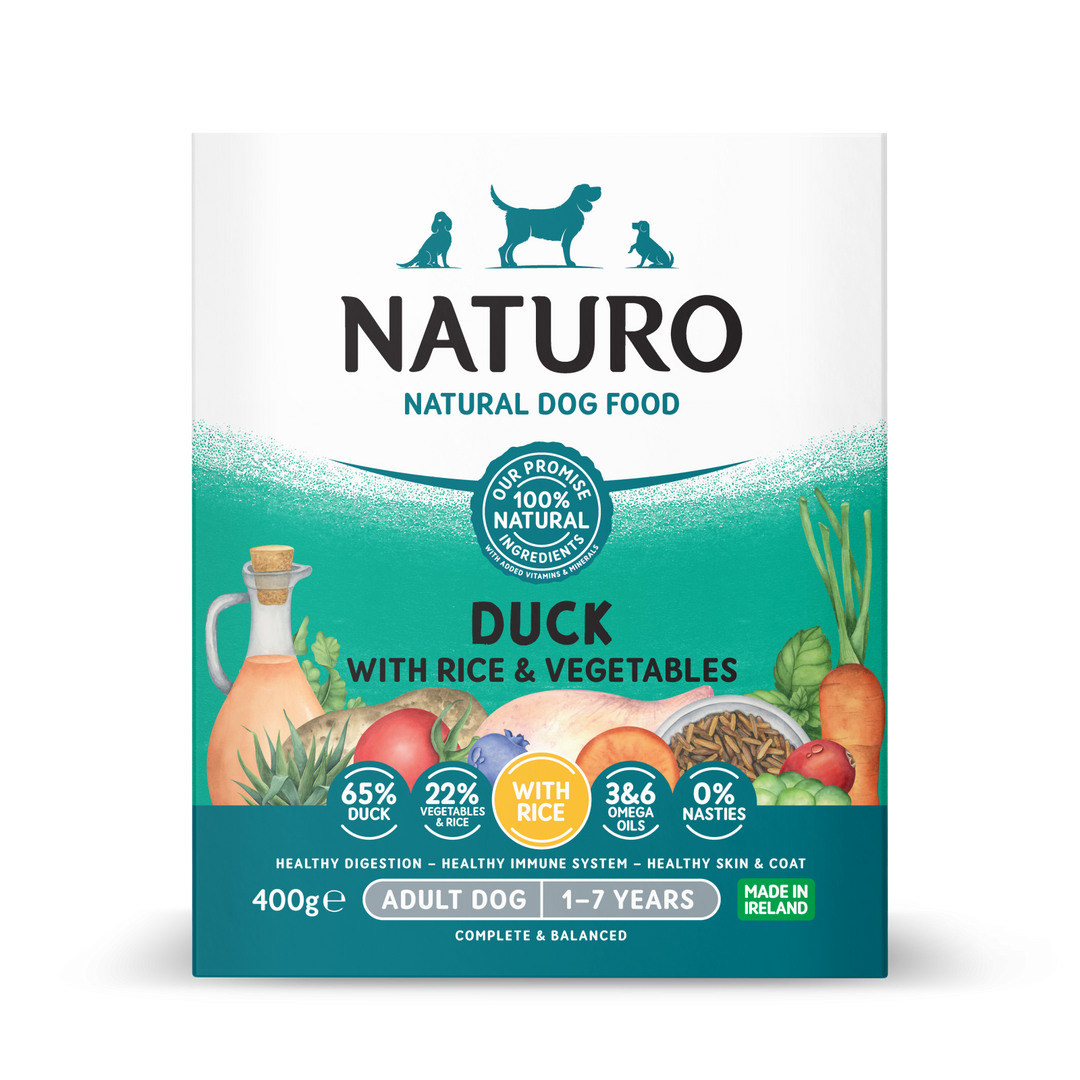 Caserola Naturo Adult cu Carne de Rata, Orez si Legume 400 gr