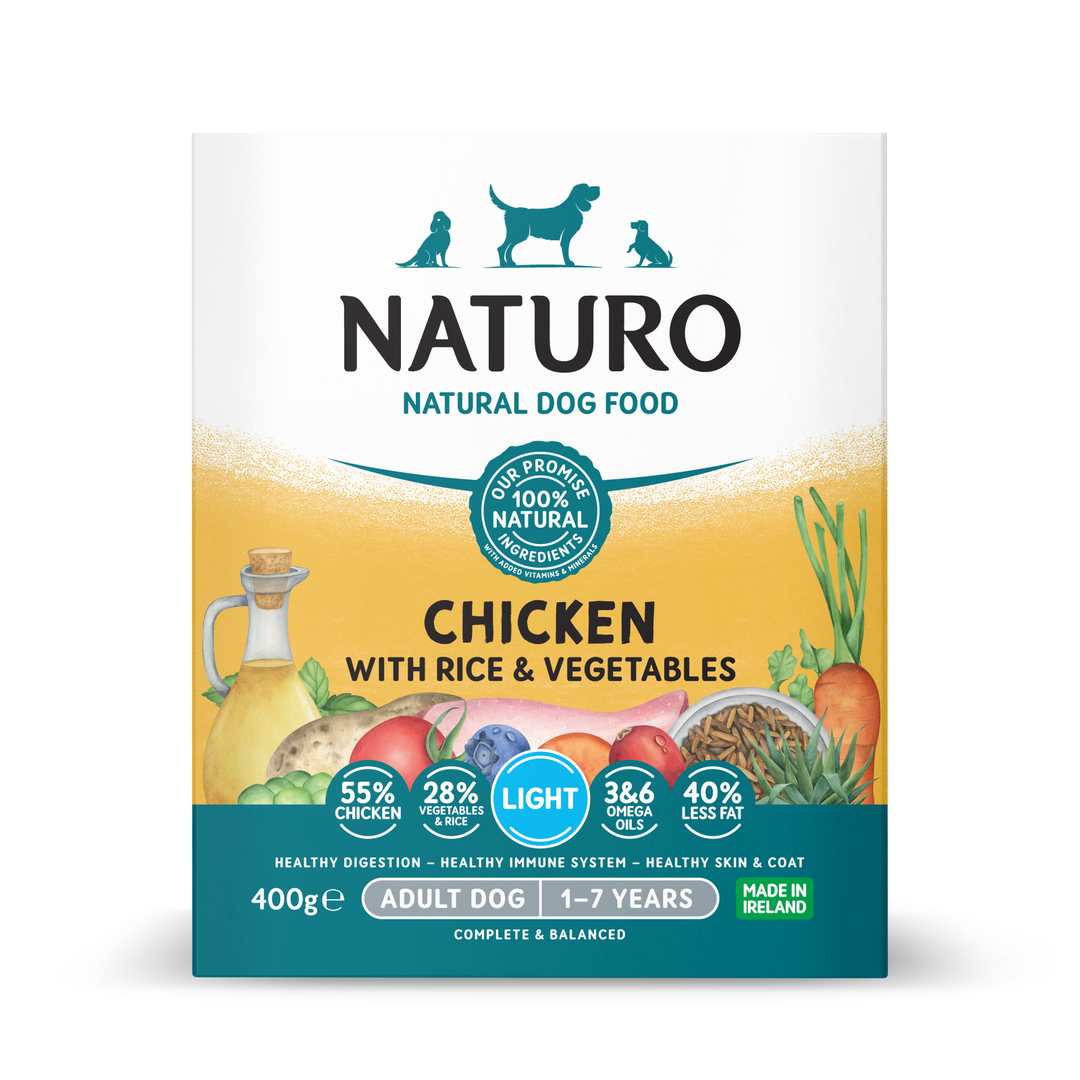 Caserola Naturo Adult Light cu Carne de Pui, Orez si Legume 400g