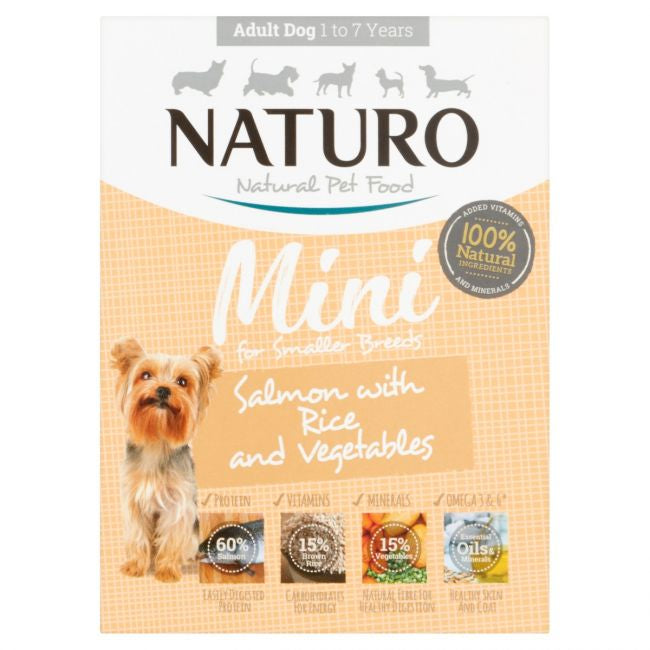 Caserola Naturo Adult Mini cu Carne de Somon, Orez si Legume 150g