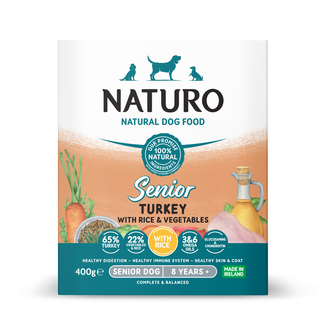 Caserola Naturo Senior cu Carne de Curcan, Orez si Legume 400g