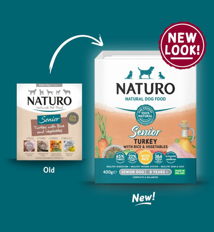 Caserola Naturo Senior cu Carne de Curcan, Orez si Legume 400g