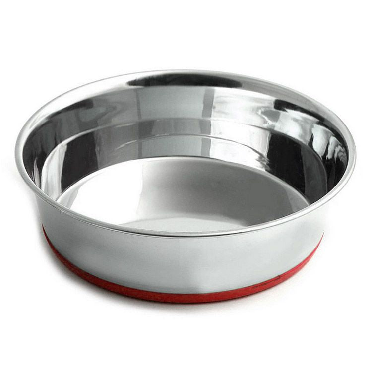 Bol inox pentru câini și pisici cu bază antiderapantă 0,9l 17cm castron 4DOG