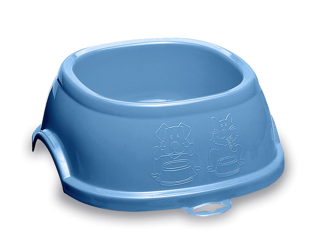 Castron plastic 1l cu bază antiderapantă pentru animale, STEFANPLAST, culoare nordic sky