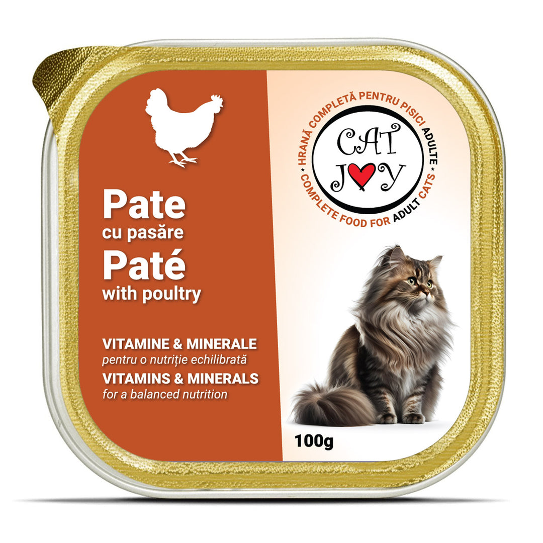 Hrană Umedă Pisici CAT JOY | Pate Pui, 100g