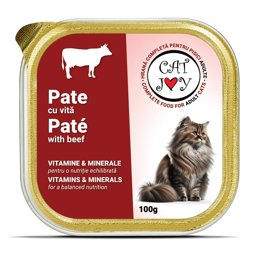 Hrană Umedă Pisici CAT JOY | Pate Vită, 100g