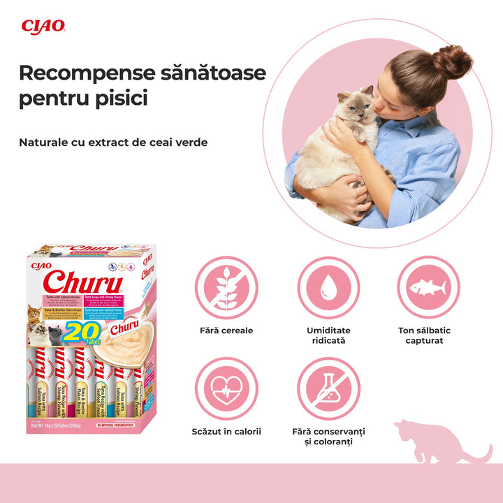 Churu Cat Varieties Recompense Cremoase cu Fructe de Mare 20 buc 20x14 Gr