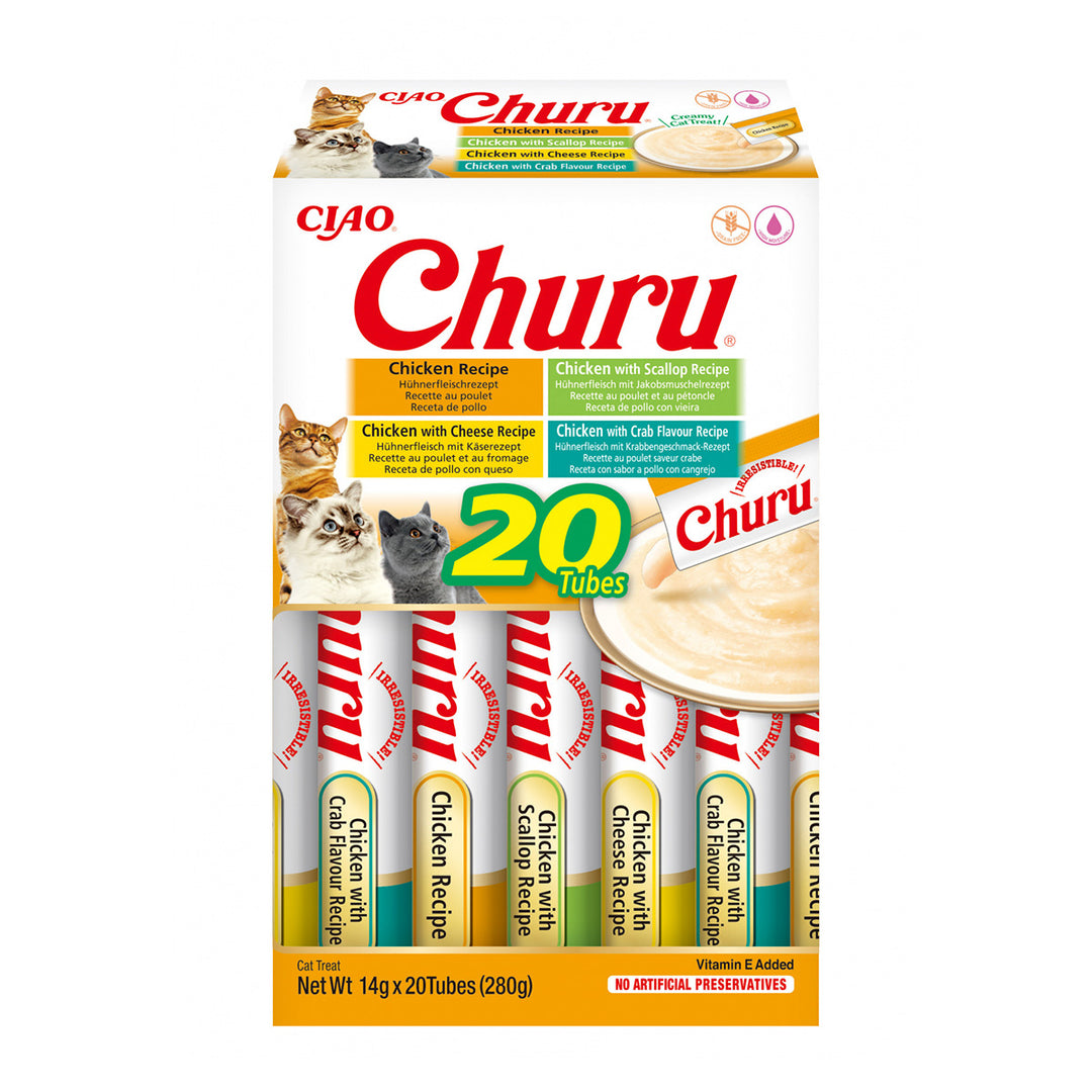 Churu Cat Varieties Recompense Cremoase cu Pui 20 buc 20x14 Gr