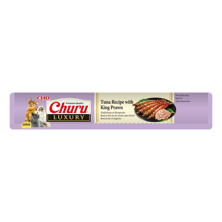Churu Luxury Recompensa Cremoasa Reteta cu Ton si Creveti King 4x14 Gr