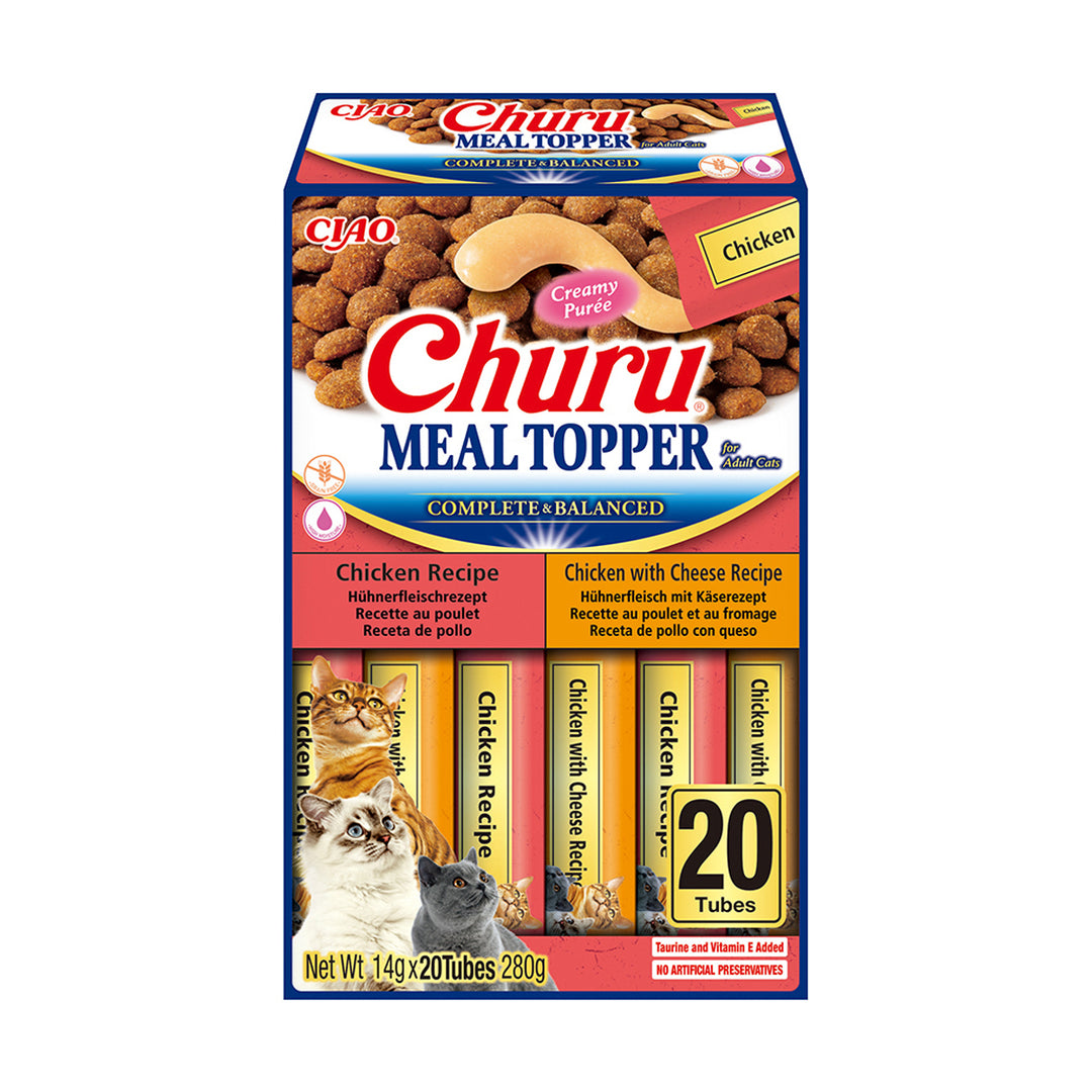 Churu Meal Topper Chicken Variety Recompensa Cremoasa Reteta cu Pui si Branza