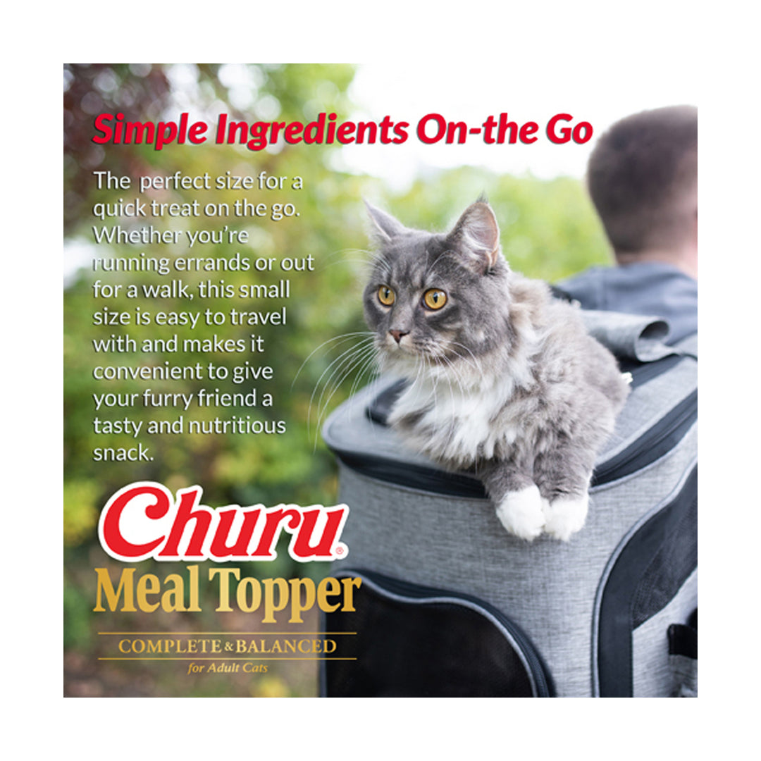 Churu Meal Topper Tuna Variety Recompensa Cremoasa Reteta cu Ton, Scoici si Somon 4x14 Gr