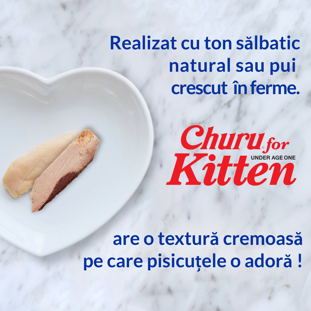 Churu Recompensa Cremoasa Kitten cu Ton 56 Gr