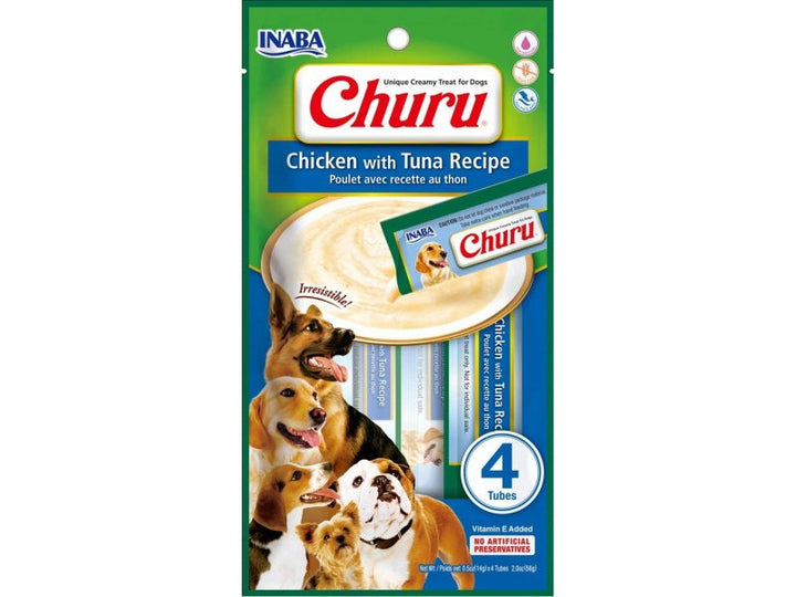 Churu Recompense Cremoase pentru caini cu Pui si Ton