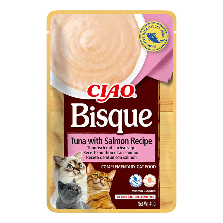 Ciao Churu Bisque pentru Pisici cu Ton si Somon
